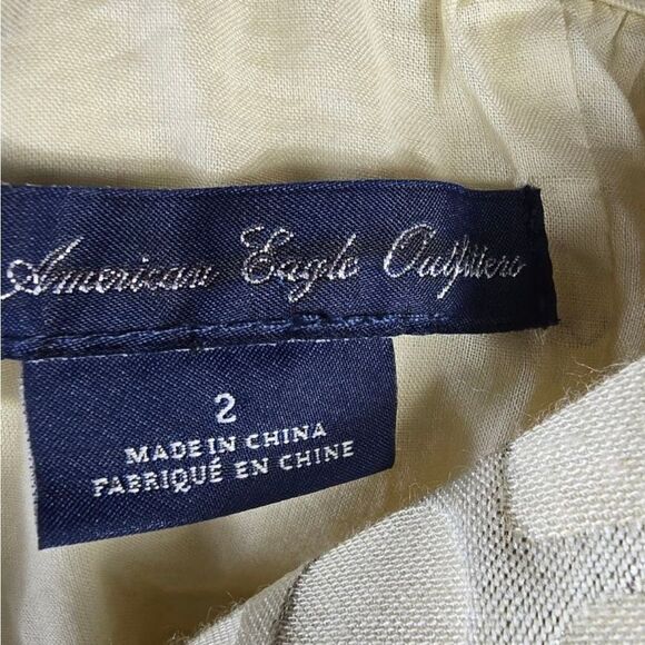 American Eagle Strapless Cream and Silver Dress - Picture 5 of 5